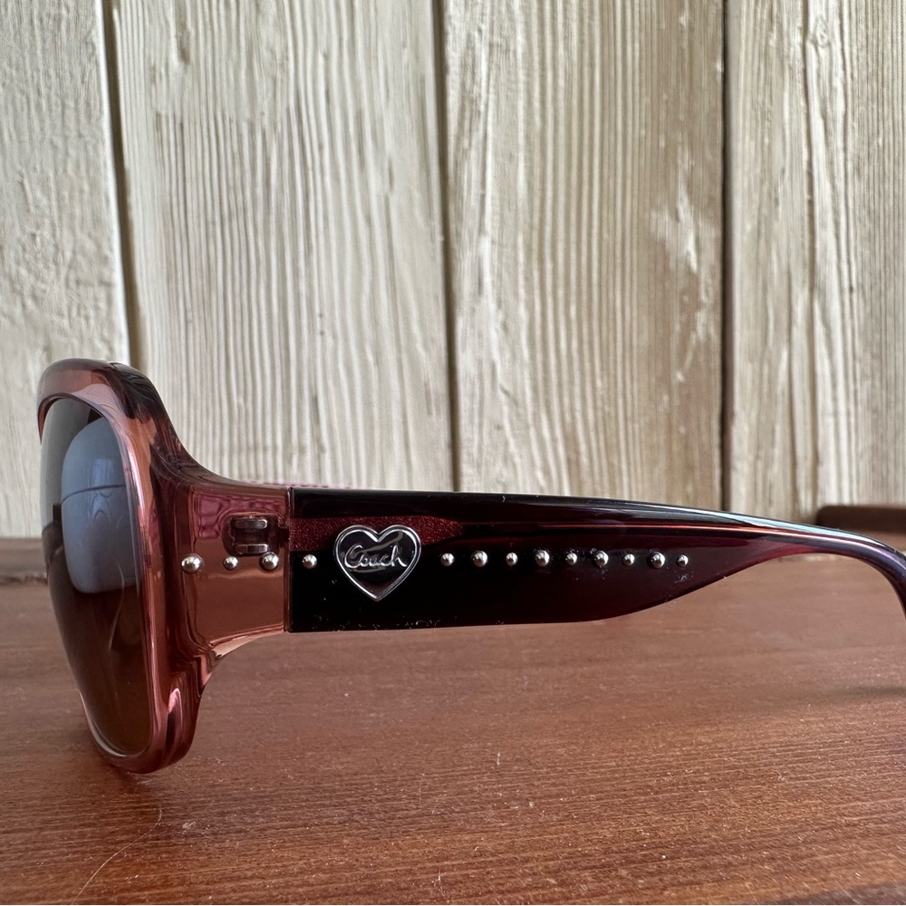 Coach Scarlet HC 8027 Blush Pink Gradient Sunglasses L902 EUC w/ Case & Cloth - Picture 7 of 12